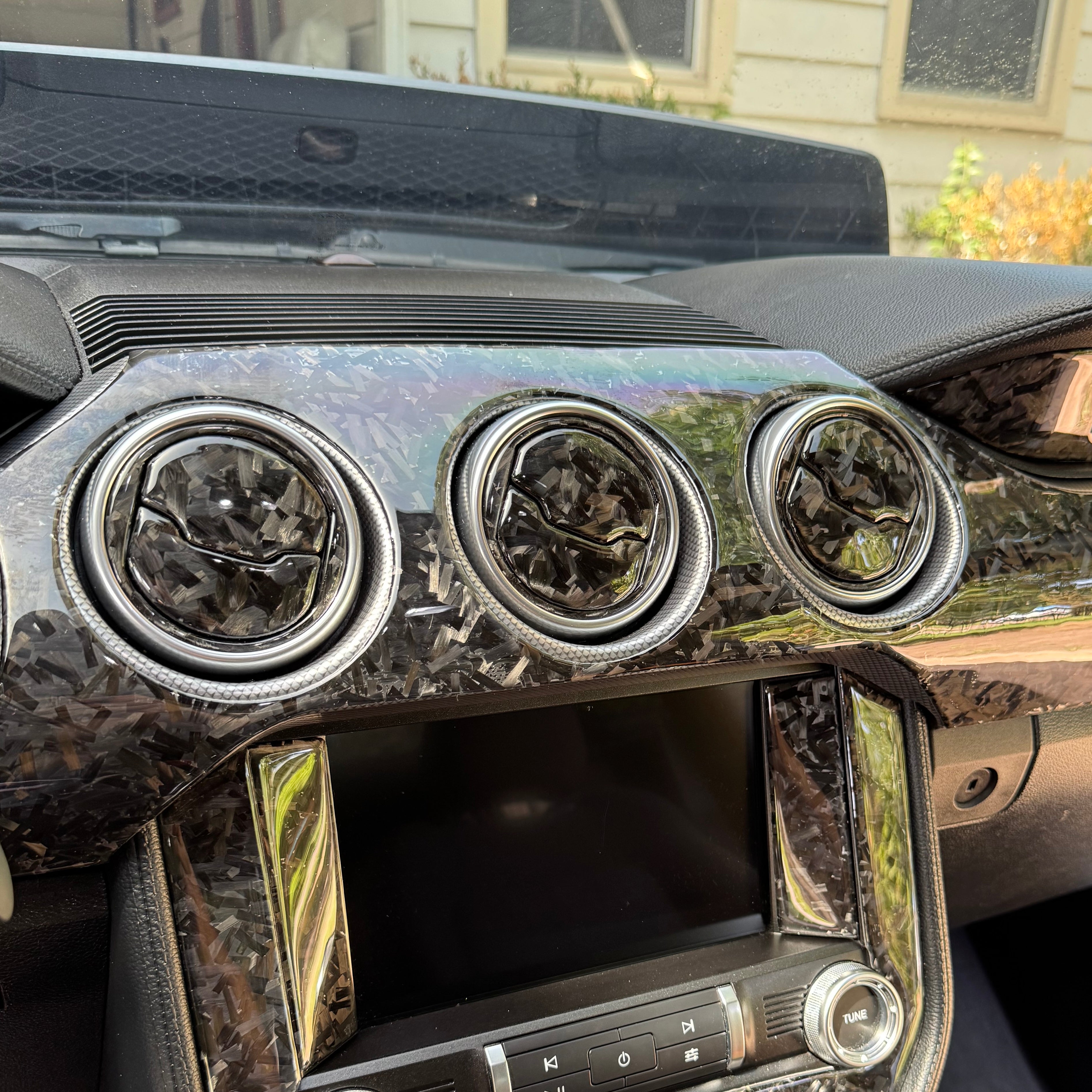 2015+ Ford Mustang Carbon Fiber AC Vent Overlays