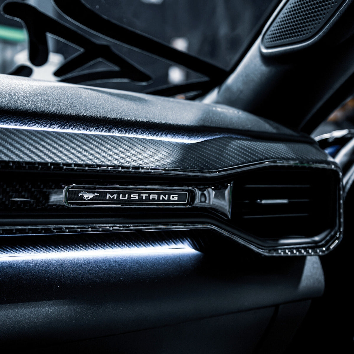 2024+ Mustang Carbon Fiber Driver/Passenger Dashboard Trim