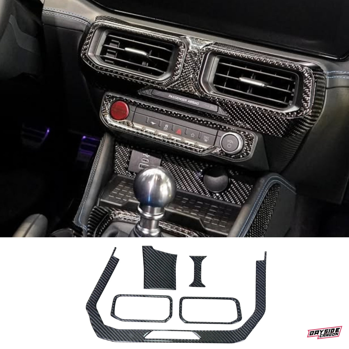 2024+ Mustang Center Vent With Hazard Trim