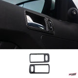 2010-2014 Carbon Fiber Interior Door Handle Trim Overlay