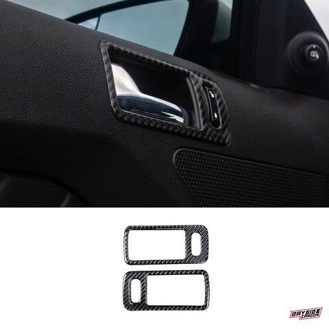 2010-2014 Carbon Fiber Interior Door Handle Trim Overlay