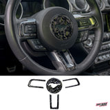 2015+ Mustang Carbon Fiber Steering Wheel Trim