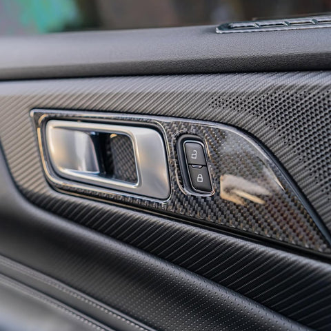 2024+ Ford Mustang Carbon Fiber Inner Door Trim