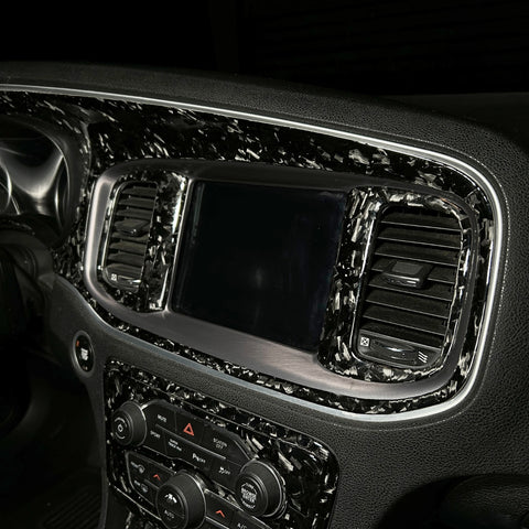 2015+ Charger Carbon Fiber Dashboard Kit Overlay
