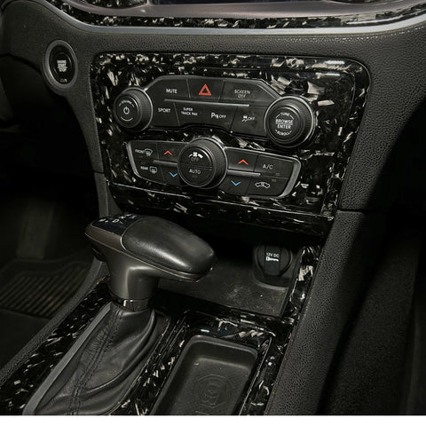 2015+ Charger Carbon Fiber Multimedia Radio Button Overlay