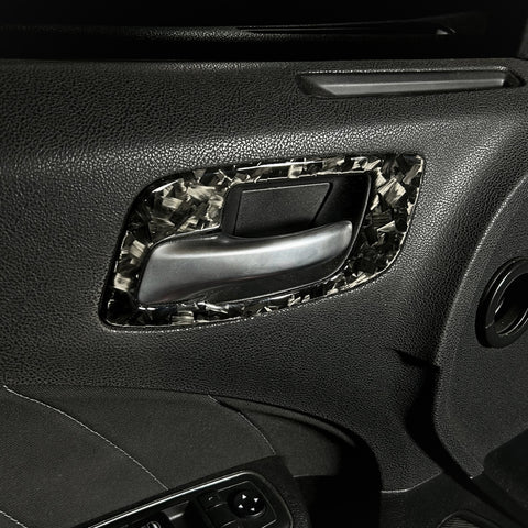 2015+ Charger Carbon Fiber Interior Door Handle Overlays