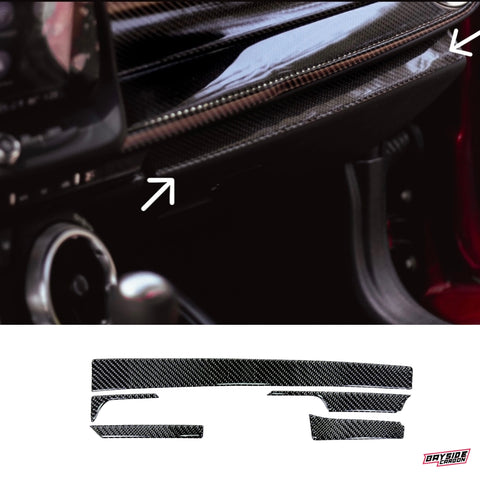 2016+ Camaro Carbon Fiber Lower Dashboard Console Overlay