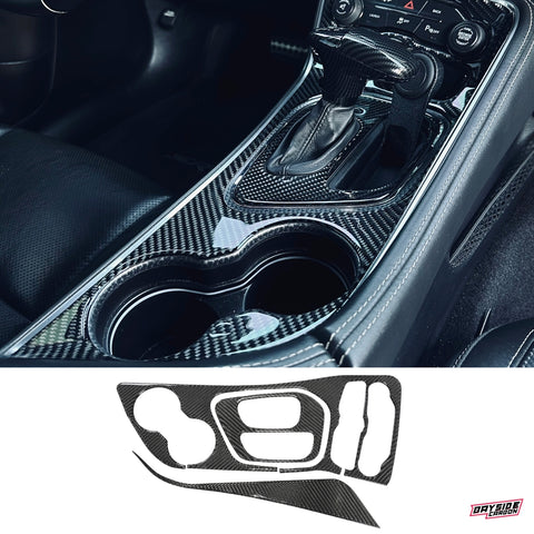 2015+ Challenger Carbon Fiber Center Console Overlay