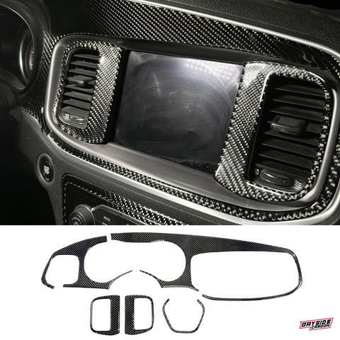 2015+ Charger Carbon Fiber Dashboard Kit Overlay
