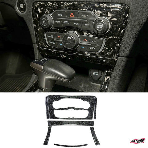 2015+ Charger Carbon Fiber Multimedia Radio Button Overlay
