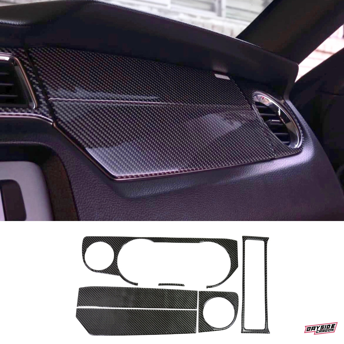 2010-2014 Mustang S197 Carbon Fiber Dashboard Kit